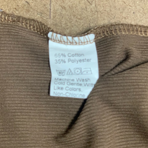 ROMWE brown lace trim cropped cami top SIZE: L, US 8/10, EUR 40/42 - Picture 4 of 5